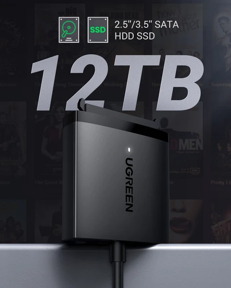 UGREEN USB 3.0 to SATA Hard Disk Dönüştürücü Adaptör, 60561 - Resim 3