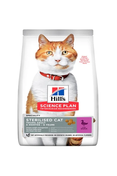 Hill’s SCIENCE PLAN Sterilised Ördekli Kısırlaştırılmış Kedi Maması 10 Kg ürün görseli