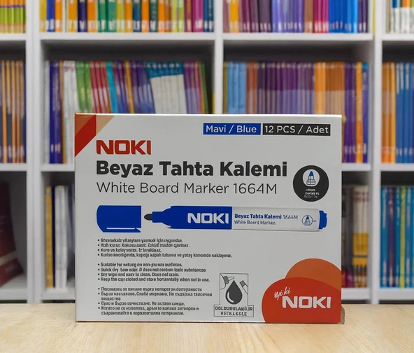 Nokı Beyaz Tahta Kalemi Mavi Renk 12 Adet ürün görseli 1