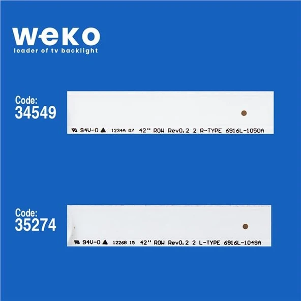 Regal LD42F4000 42'' İnç 12 Adet Tv Led Bar ( Tvnizin içindeki led barla aynısı olduğunu görmeden almayınız. Led bar ürünlerinde paket açıldığında iade kabul edilmemektedir. ) - Resim 2