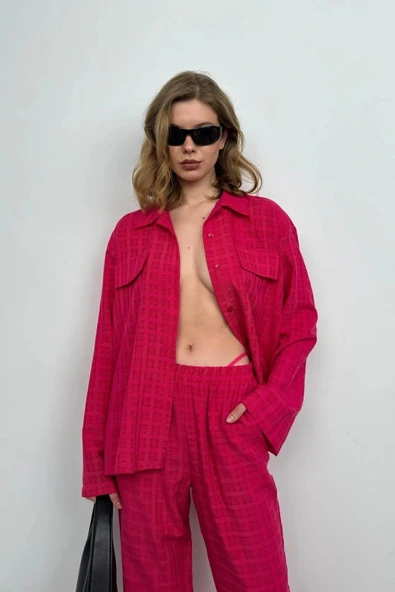 Cepli Gömlek Pantolon İkili Takım - Resim 4