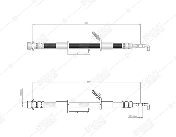 Toyota Fren Hortumu On Sol Corolla Aurıs 07-> Verso 09-> - Svac 76-0128 ürün görseli