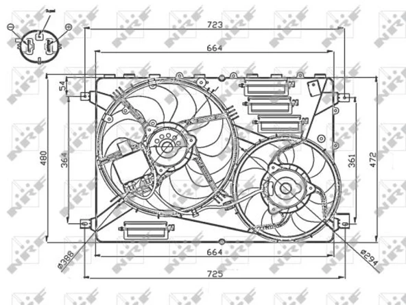 Land Rover Fan Motoru Komple 2.0-2.2 Freelander 2 (l359) Discovery Sport (l550) Evoque - Nrf 47755 ürün görseli 1