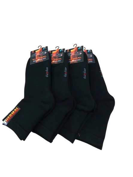 4 Lü Dündar Erkek Termal Havlu Kışlık Dikişsiz Konç Patik Çorap 40 - 44 No - Resim 5