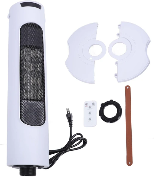 Luocute Kule Isıtıcı Dönen Baş Tasarım Zamanlama Fonksiyon Taşınabilir Dokunmatik Kontrol Hızlı Isıtma Elektrikli Isıtıcı Ev Yatak Odası Ofis İçin Uzaktan (WHITE) ürün görseli