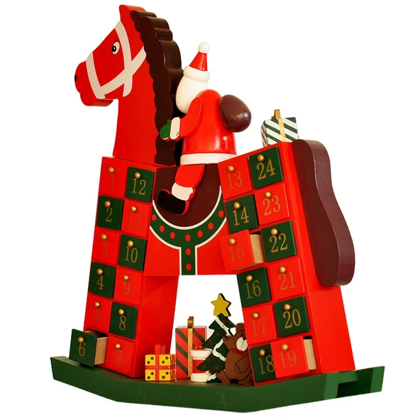 Yılbaşı Yeniyıl Dekorasyonu Ahşap Yılbaşı Süpriz Takvimi Christmas Noel Wooden Advent Calender Ahşap Advent Calender At - Resim 3