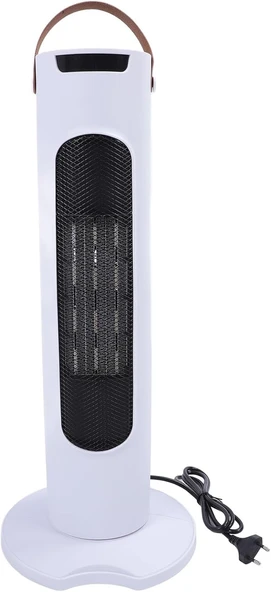 Luocute Kule Isıtıcı Dönen Baş Tasarım Zamanlama Fonksiyon Taşınabilir Dokunmatik Kontrol Hızlı Isıtma Elektrikli Isıtıcı Ev Yatak Odası Ofis İçin Uzaktan (WHITE) - Resim 2