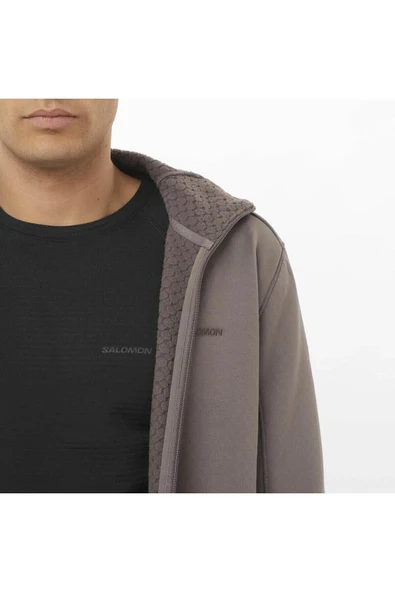 Salomon LC2608700 Outline Warm Fleece Fz M Erkek Polar - Resim 6