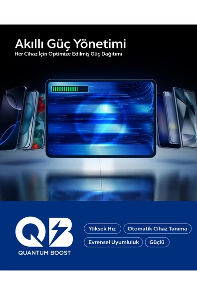 Spigen Essential 30000 mAh 30W USB-C + USB-A Giriş / Çıkış Hızlı Şarj 3 Portlu Powerbank Siyah ABA09435 - Resim 4