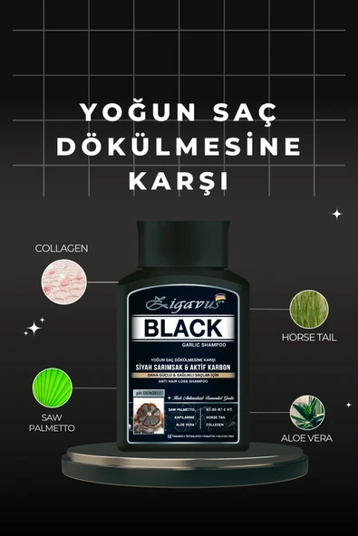 Zigavus Black Siyah Sarımsaklı Şampuan 300 ml - 3 Al 2 Öde - Resim 3