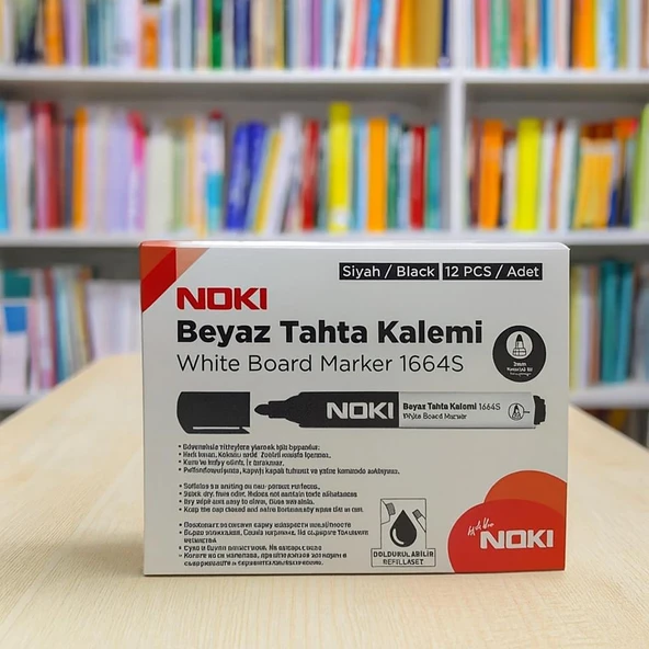 Noki Beyaz Tahta Kalemi Siyah Renk 12 Adet ürün görseli