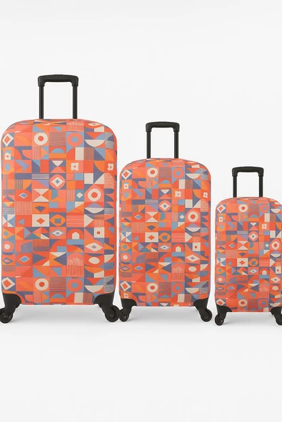 Pai Esnek Kumaşlı Valiz Kılıfı - Yıkanabilir & Darbelere Dayanıklı - Resim 4