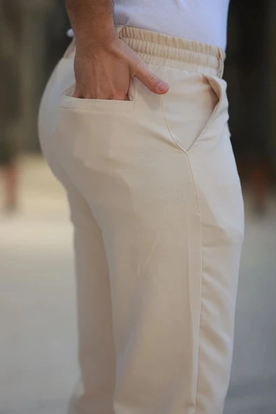 Erkek Beli Bağcıklı Jogger Pantolon - Resim 3