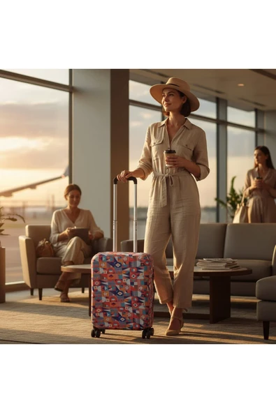 Pai Esnek Kumaşlı Valiz Kılıfı - Yıkanabilir & Darbelere Dayanıklı - Resim 2