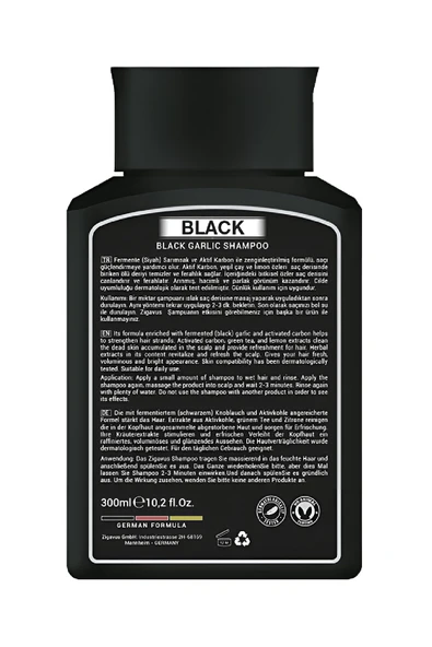 Zigavus Black Siyah Sarımsaklı Şampuan 300 ml - 3 Al 2 Öde - Resim 5