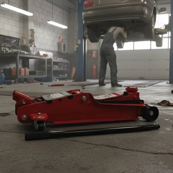 Arabalı Kriko 2.5 Ton Alçak Şase Profil Oto Araç Araba Kaldırma Sabitleme Kollu Vinç Kirko - Resim 3