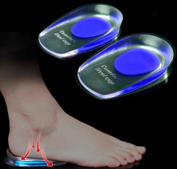 Topuk Silikonu Şeffaf Mavi Erkek - Resim 3