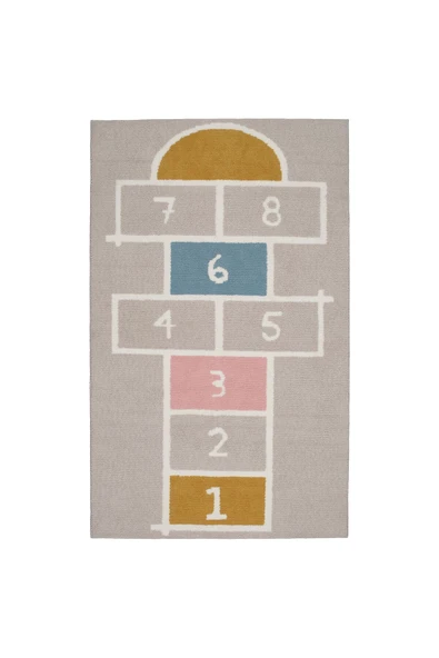 Çocuk halısı, bej, 100x160 cm desenli - Resim 2