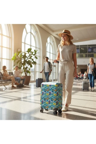 Pai Esnek Kumaşlı Valiz Kılıfı - Yıkanabilir & Darbelere Dayanıklı - Resim 2