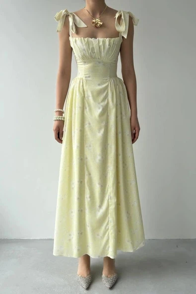 Khalesı Omuz Bağlamalı Elbise - Resim 2