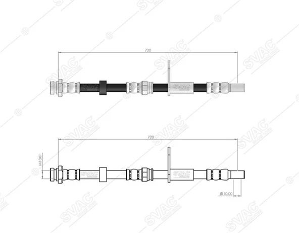 Mitsubıshı Ticarı Fren Hortumu On Mitsubıshı L200 96-07 - Svac 72-0146 ürün görseli 1