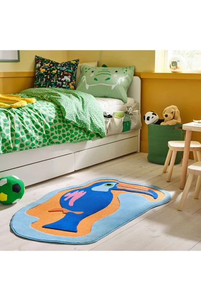 Çocuk halısı, çok renkli, 83x125 cm motifli eğlenceli halı ürün görseli