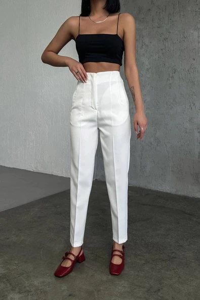 Yüksek Bel Pensli̇ Pantolon - Resim 4