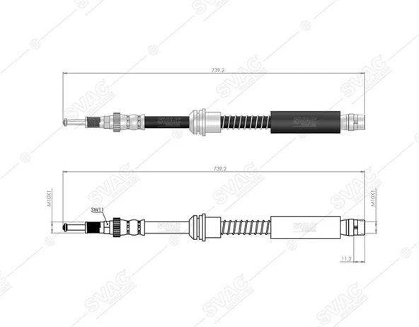 Bmw On Fren Hortumu Bmw F25  X3 Sdrive 18d  Xdrive 20i 20d 28i 30d 35d 35i10 17 - Svac 40-0111 ürün görseli
