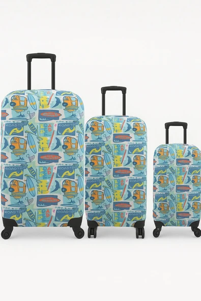 Pai Esnek Kumaşlı Valiz Kılıfı - Yıkanabilir & Darbelere Dayanıklı - Resim 3