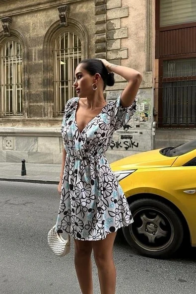 Lindsey Çiçek Desenli Elbise 227610 - Resim 4