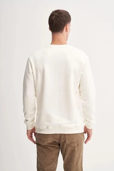 Cazador Kalın Diyagonal Dokulu %100 Pamuk 3 İplik Regular Fit Sweatshirt (25K) - Resim 2