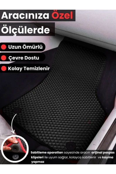 Guerrino MİNİ-COOPER-CLUBMAN-R55-(2007-2014) İÇİN EVA İÇ PASPAS TAKIMI (METAL TOPUKLUK DAHİL) - Resim 6