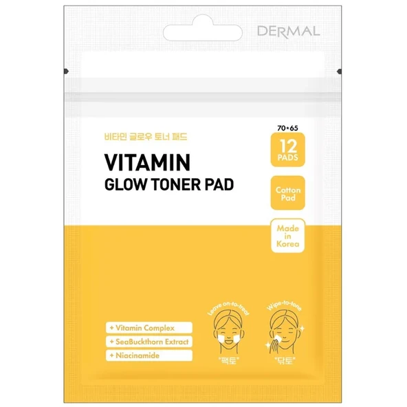 Dermal Vitamin Canlandırıcı ve Aydınlatıcı Işıltı Tonic Pedi 12 adet ürün görseli 1