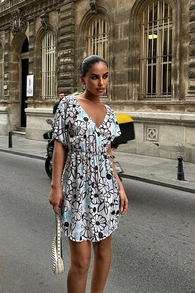 Lindsey Çiçek Desenli Elbise 227610 - Resim 5