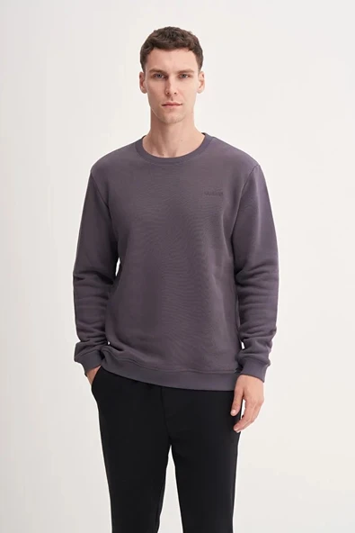Cazador Kalın Diyagonal Dokulu %100 Pamuk 3 İplik Regular Fit Sweatshirt (25K) ürün görseli 1