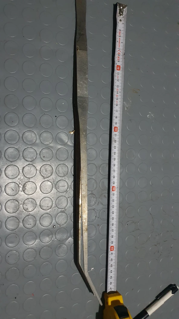 Akvaryum maşası 47 cm büyük çelik ikinci el - Resim 3