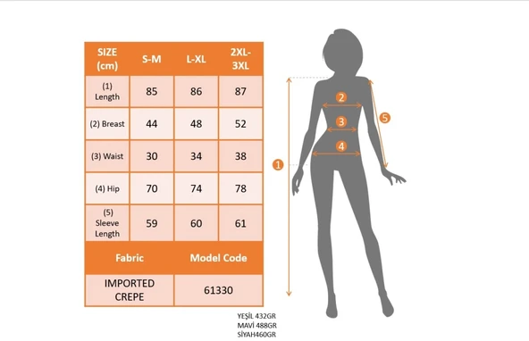 Kadın Uzun Kollu Bisiklet Yaka Beli Lastikli Fırfırlı Ithal Krep Elbise - Resim 4
