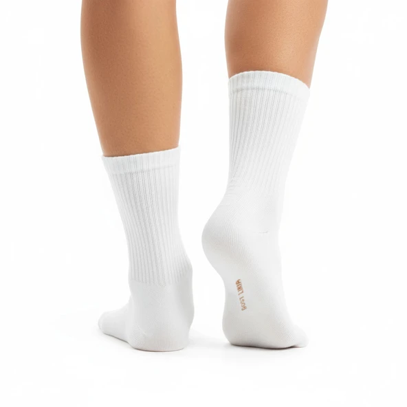 Gost Liria -5’li Beyaz Ribanalı Tenis Çorap - Resim 4