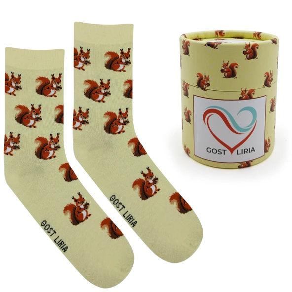 Squirrel Socks – Desenli Unisex Soket Çorap ürün görseli 1