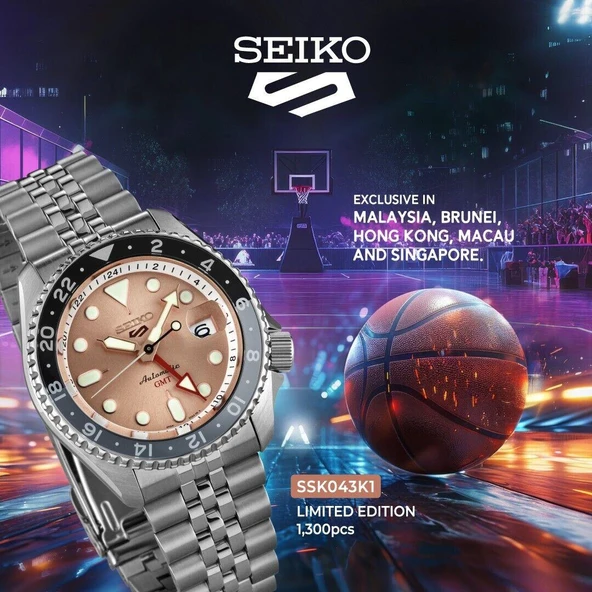 Seiko 5 Sports Otomatik GMT SSK043K Erkek Kol Saati SSK043K1 - Resim 3