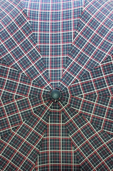 Snotline-April Bayan Şemsiye Otomatik Açılır 10Telli Kapalı Boyut 40 Cm 95 Cm Çap Vizon Ekose - 12