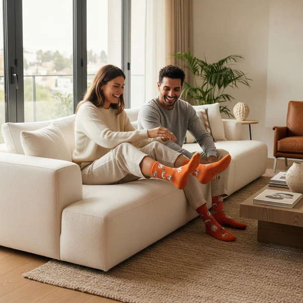 Silver Cat Socks – Desenli Unisex Soket Çorap - Resim 9