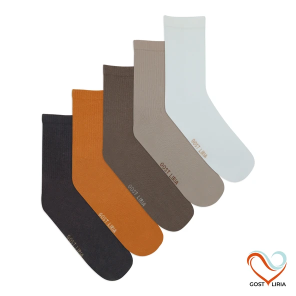 Gost Liria-  5’li Renkli Ribanalı Unisex Soket Çorap ürün görseli