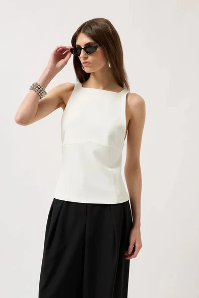 ırt Kurdele Detay Bluz - Resim 3