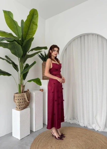 Dora Çiçek Detaylı Elbise - Resim 7