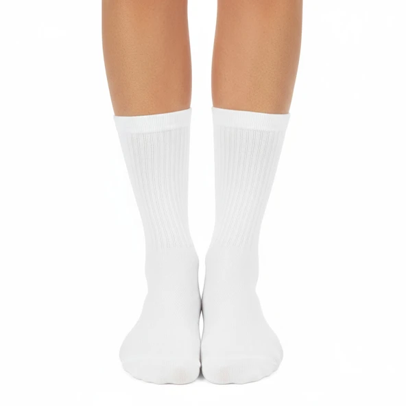 Gost Liria -5’li Beyaz Ribanalı Tenis Çorap - Resim 2