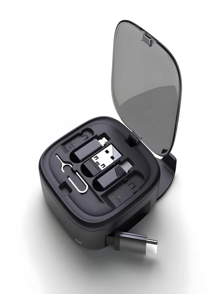 60W 3A 6in1 Çok İşlevli Seyahat Şarj Seti 0.8M Kablo Çevirici Kit, Hızlı Şarj Çoklayıcı Set ürün görseli 1