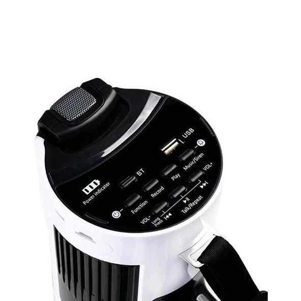 Westa WM-90UBT USB-SD-AUX-MP3-Bluetooth Şarjlı Mikrofonlu 100 Watt Megafon - Resim 3