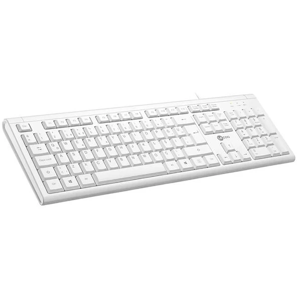 Lenovo Lecoo KB101 USB Kablolu Beyaz TÜRKÇE Q Klavye - Resim 2