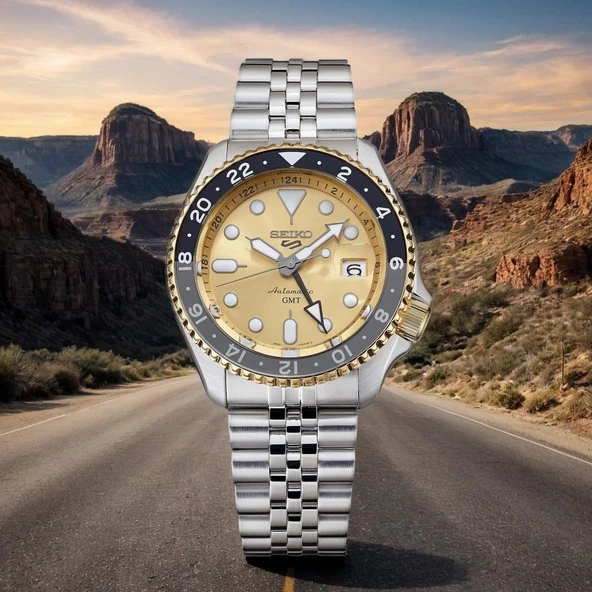 Seiko 5 Sports Otomatik GMT SSK044K Erkek Kol Saati SSK044K1 - Resim 5